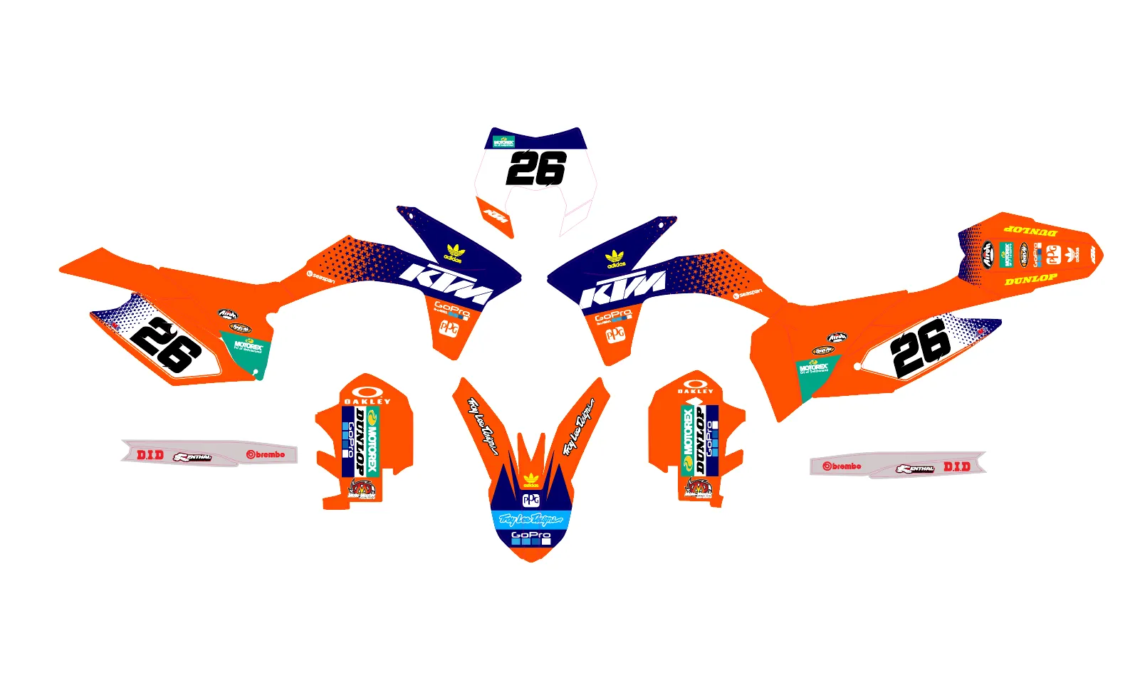 kit déco ktm exc / exc f (2012 2013) gopro #2