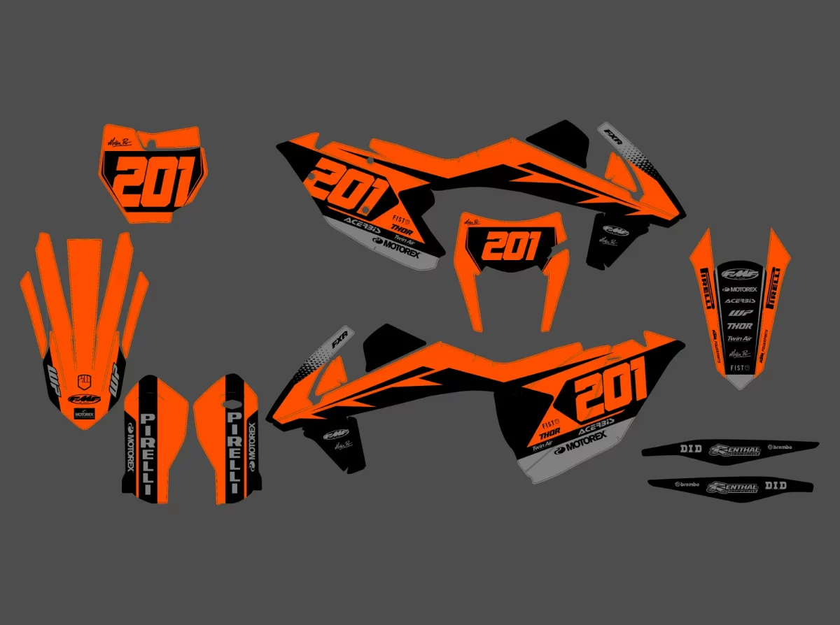kit déco ktm exc / exc f (2017 2019) type origine