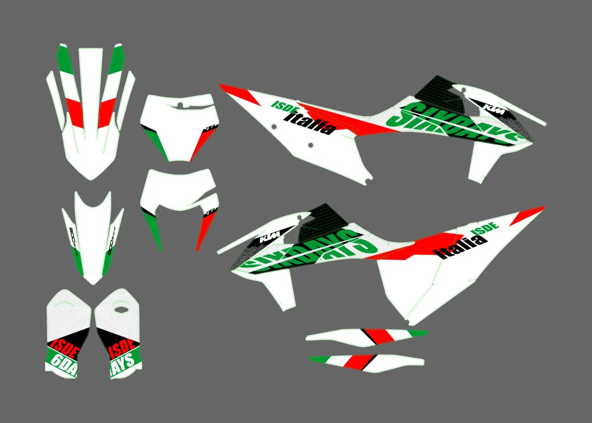 kit déco ktm exc / exc f (2020 2023) italia