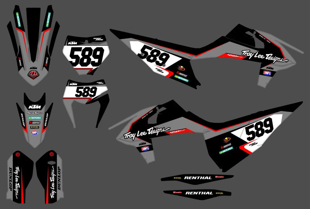kit déco ktm exc / exc f (2020 2023) troy lee