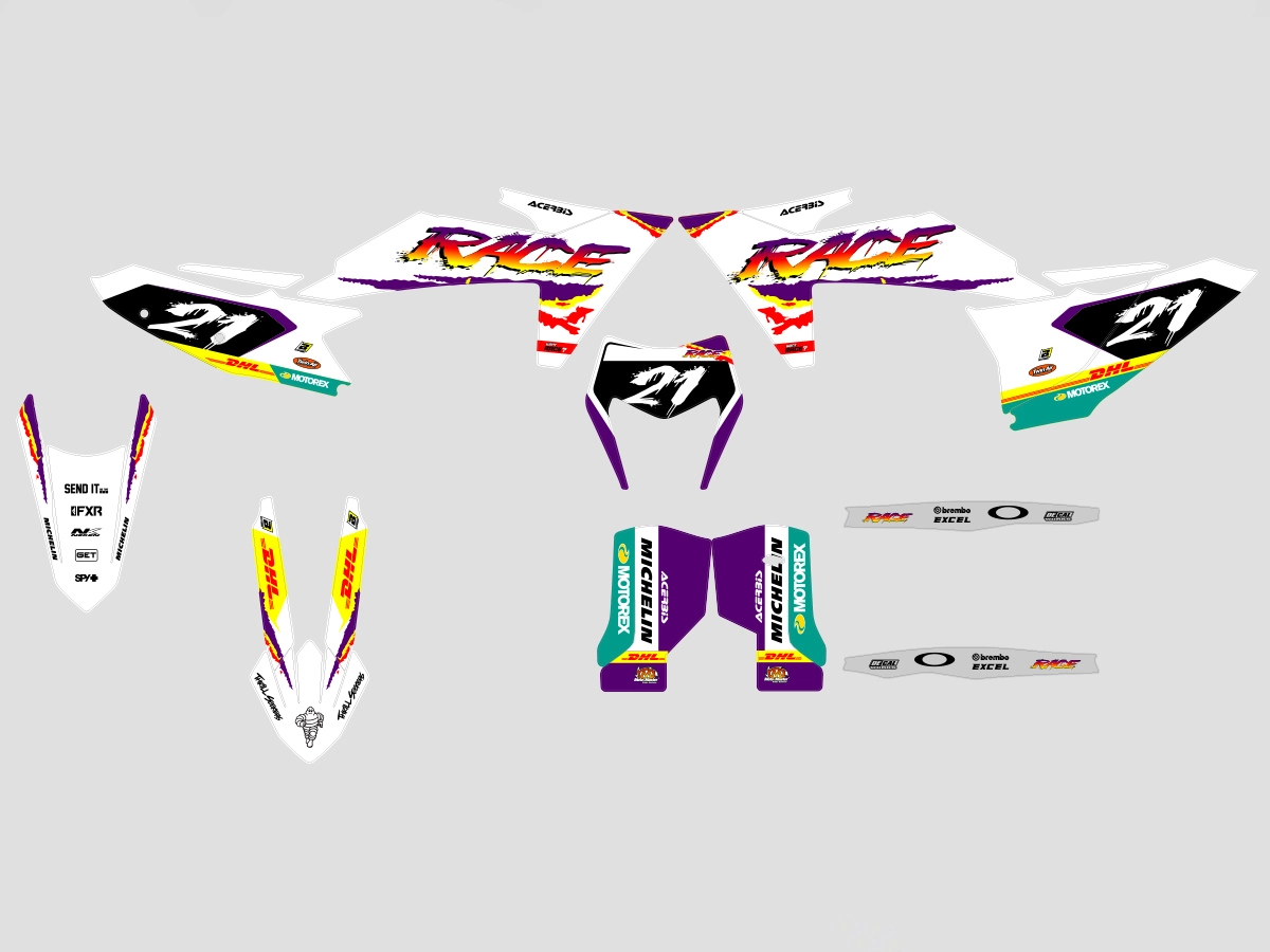 kit déco ktm exc / exc f (2024 2025) vintage