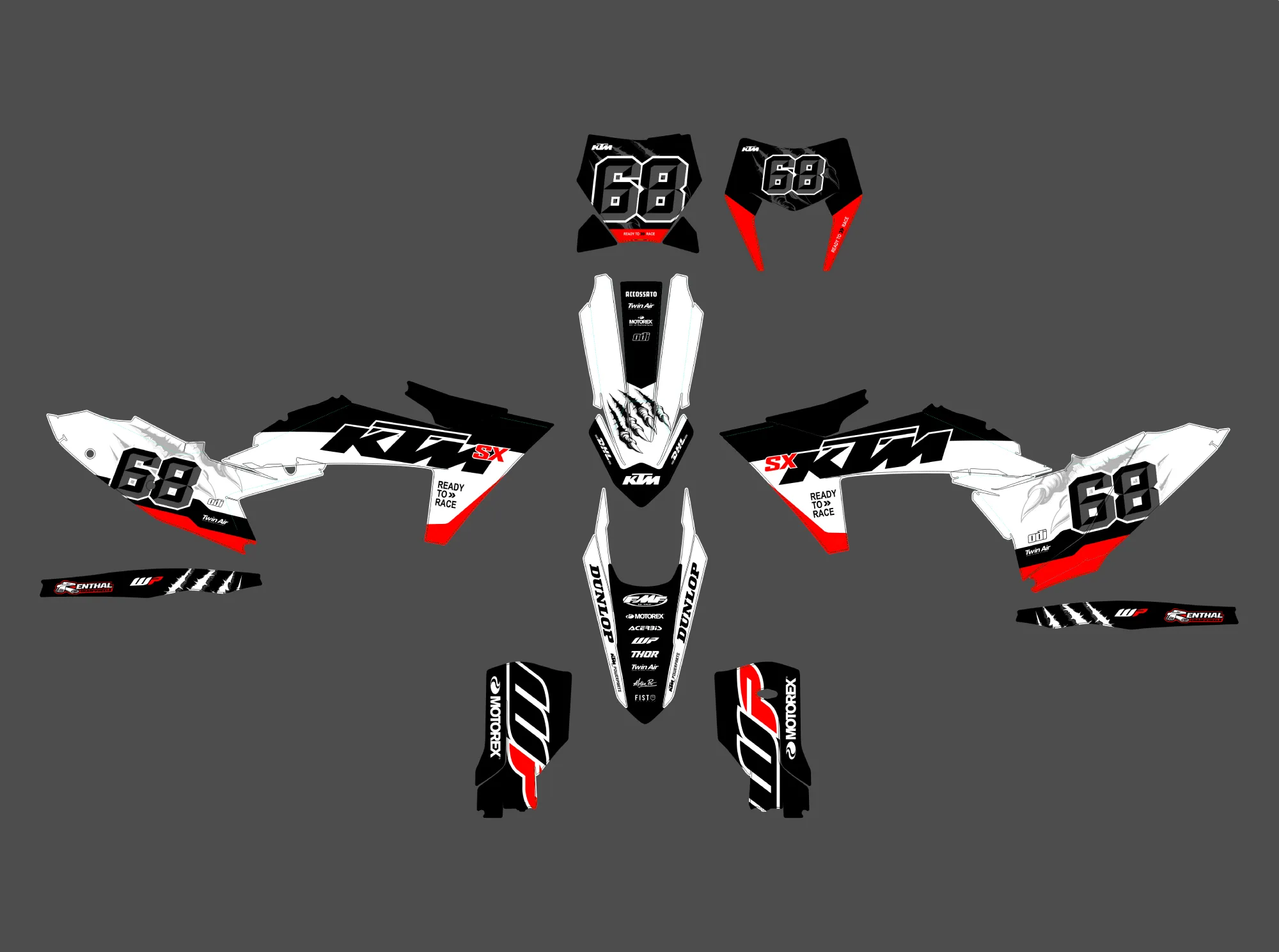 kit déco ktm exc / exc f (2024) griffe