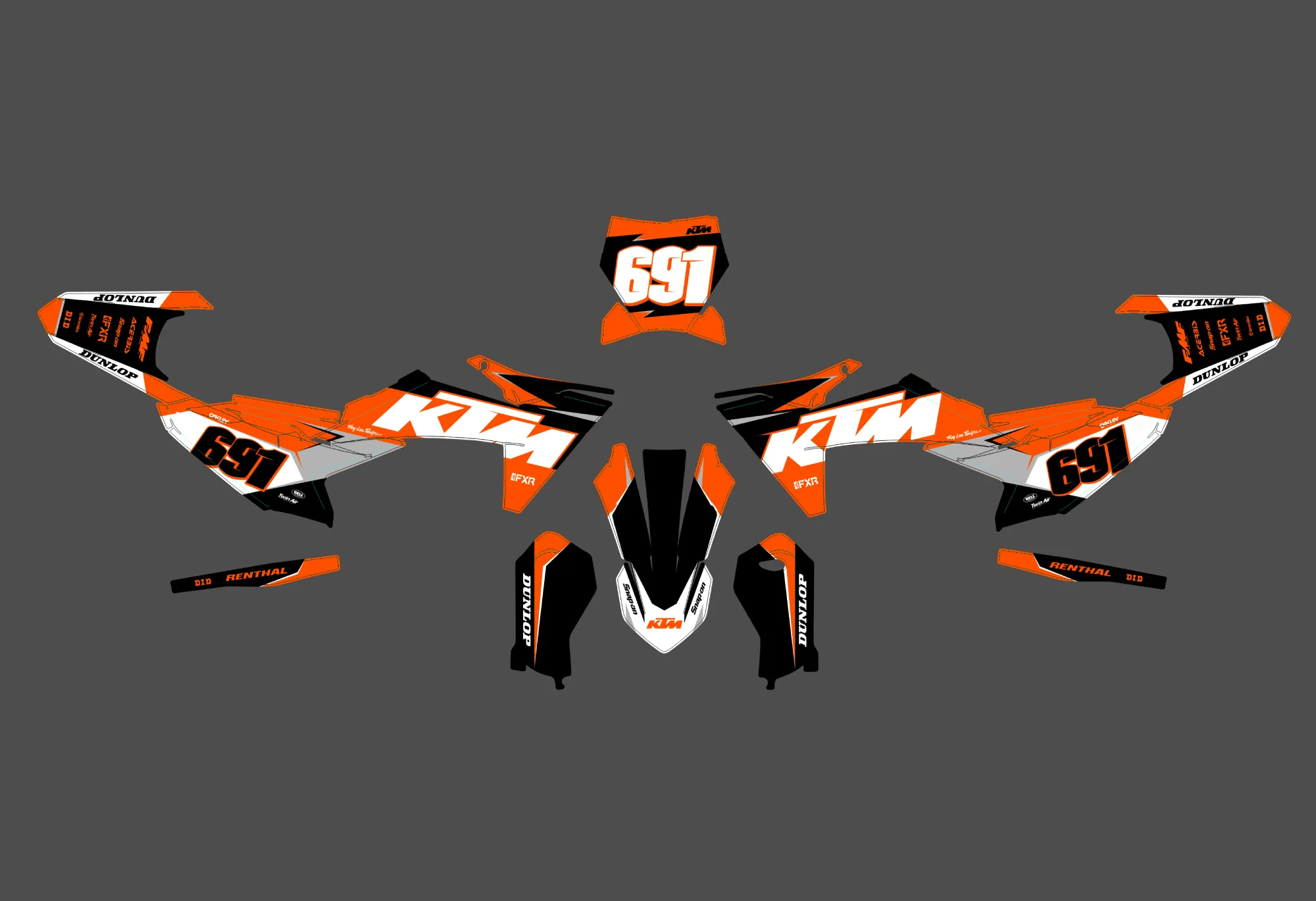 kit déco ktm 50 sx (2024) factory