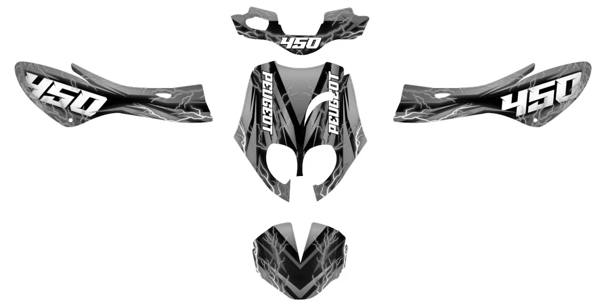kit déco peugeot trekker flash gris