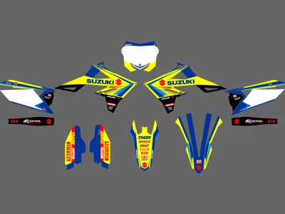 Kit grafiche racing suzuki 450 rmz (2018 2024).