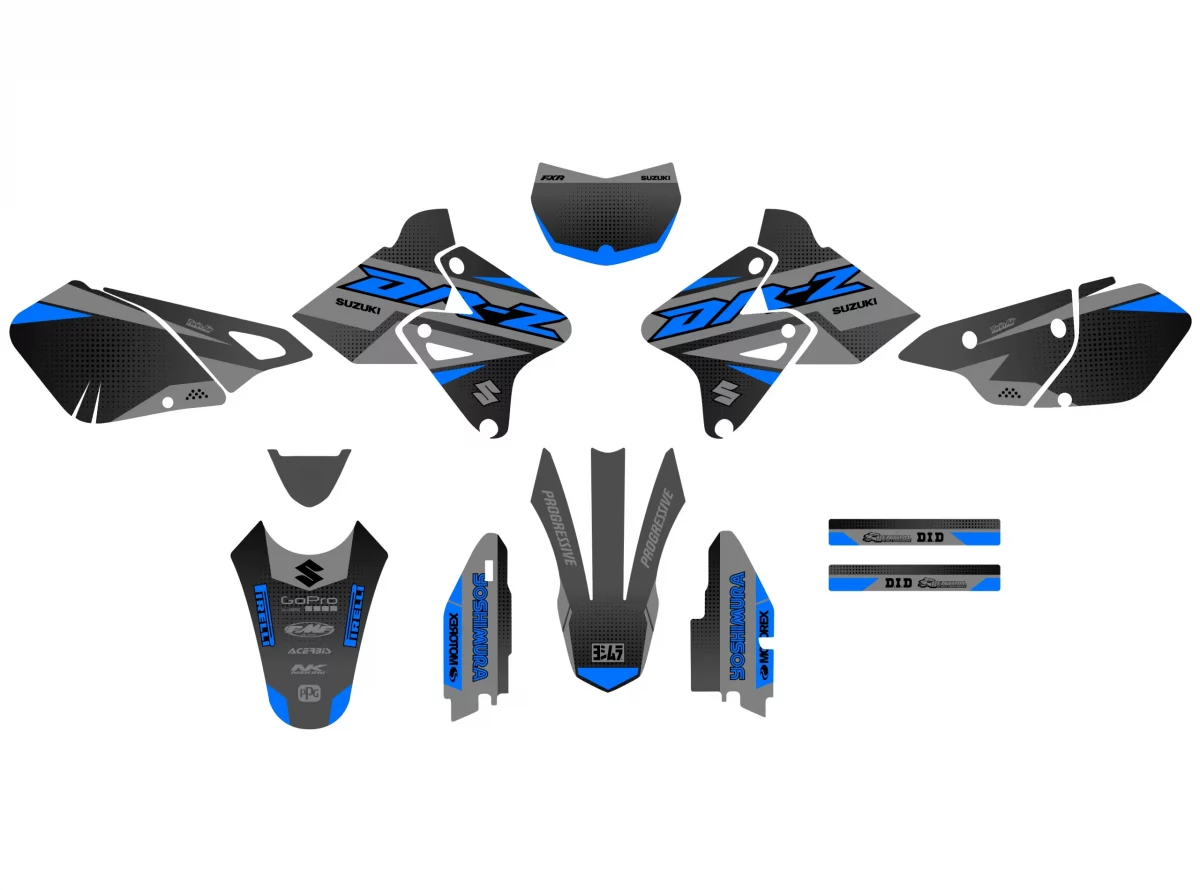 kit déco suzuki drz 400 race bleu