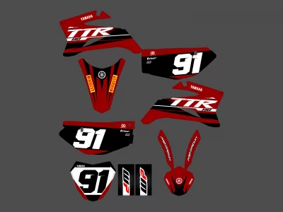 yamaha 110 ttr race red graphic kit