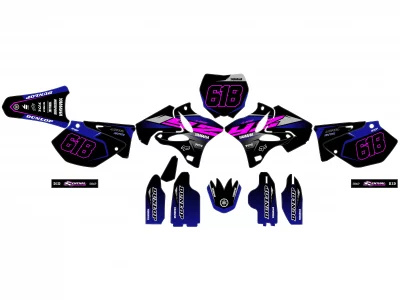 yamaha 125 yz (2002 2014) race pink graphic kit
