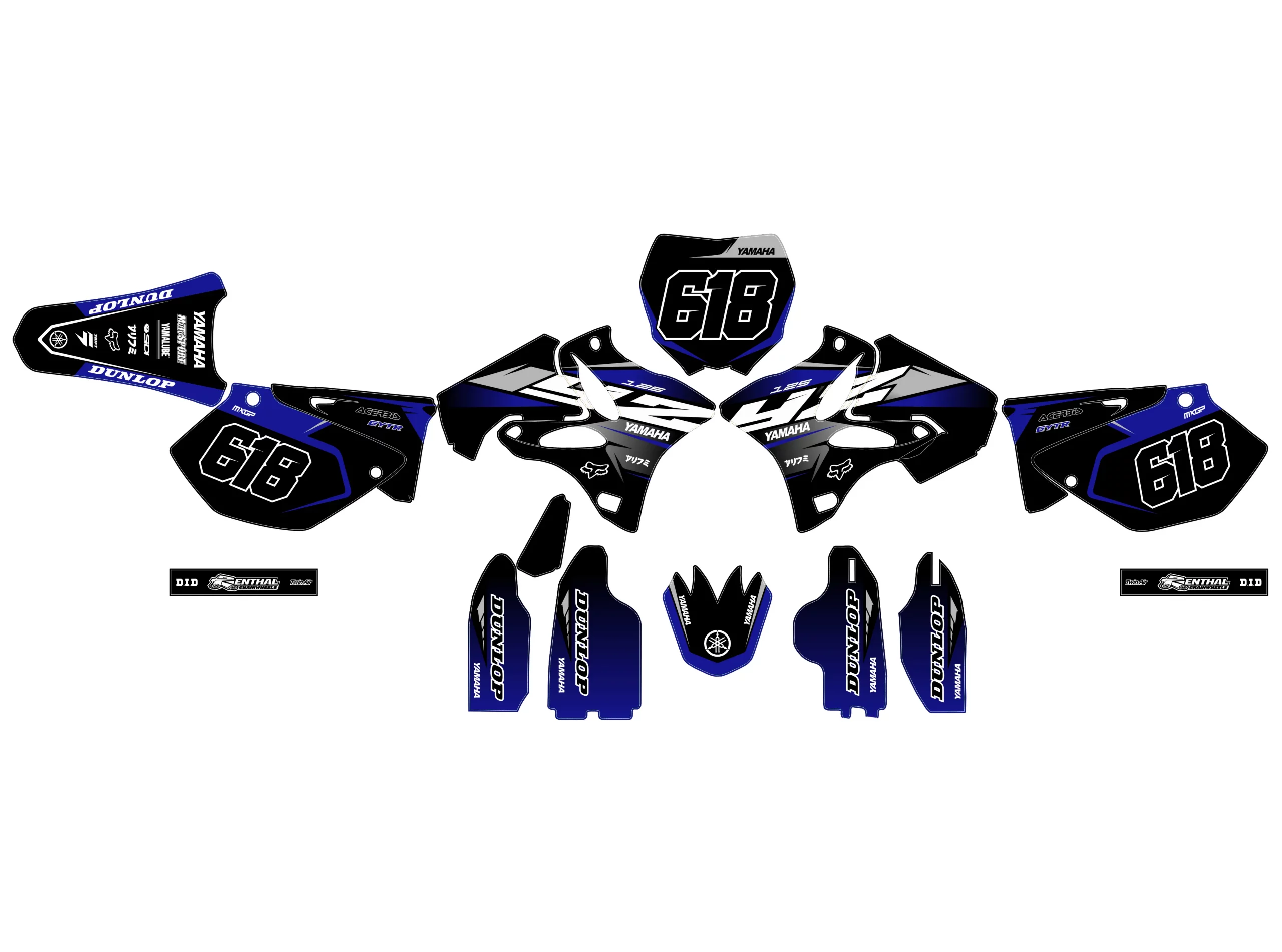 kit déco yamaha 125 yz (2002 2014) race