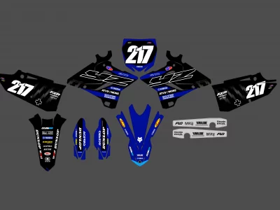 yamaha 125 yz (2015 2021) black series graphic kit