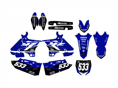 Zestaw graficzny wyścigowy Yamaha 125 yz (2015 2021).