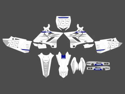 yamaha 125 yz (2015 2021) factory white graphic kit