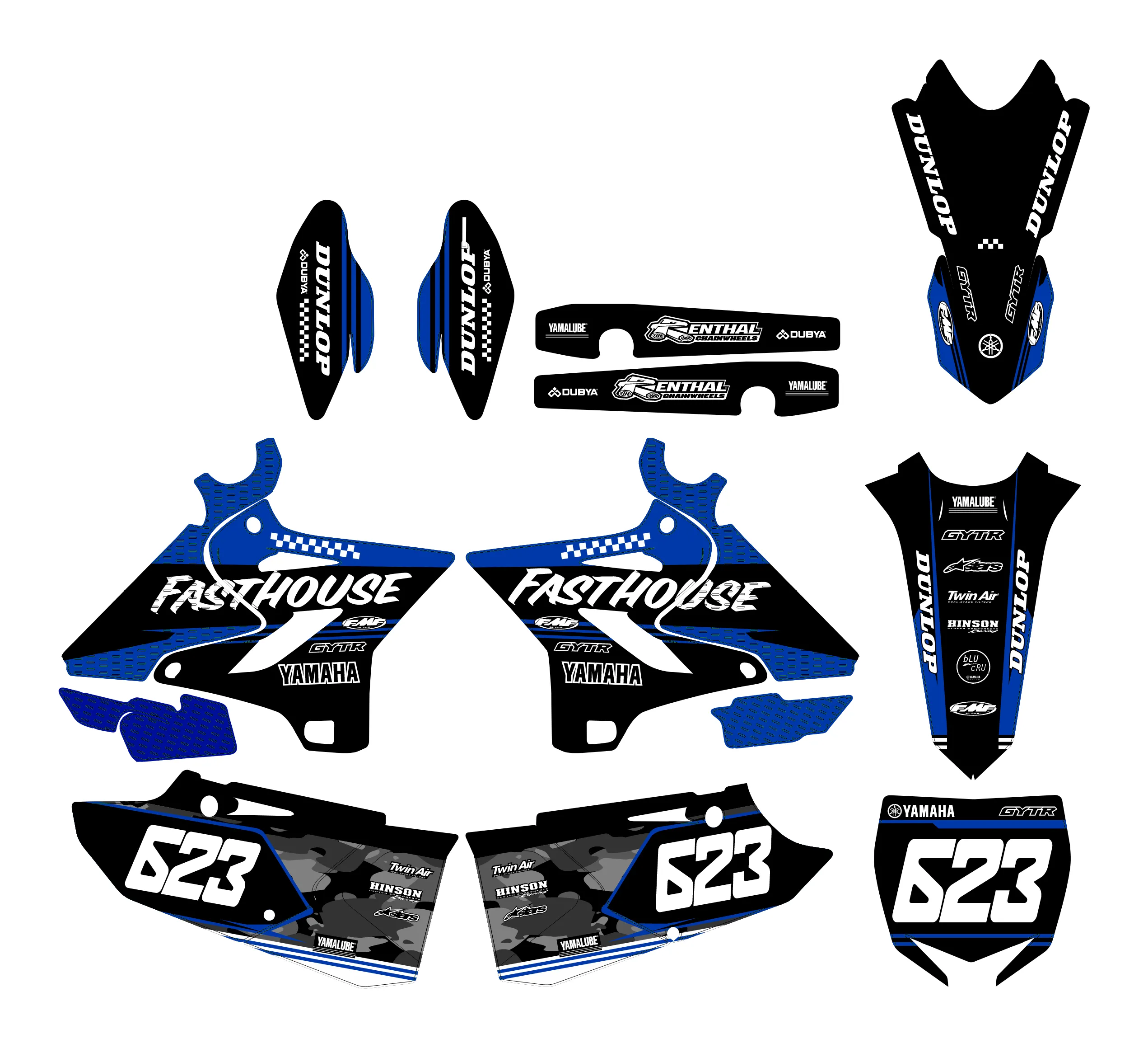 kit déco yamaha 125 yz (2015 2021) fasthouse