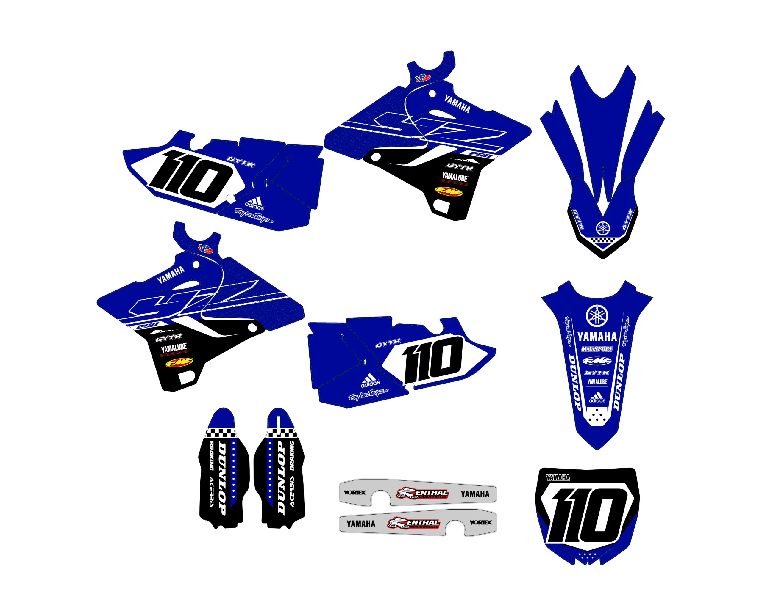 Yamaha 125 YZ graphic kit (2015-2021) - Original type | Kitdeco-moto.fr