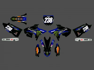Zestaw graficzny potwora Yamaha 250 yz racetech Revolution