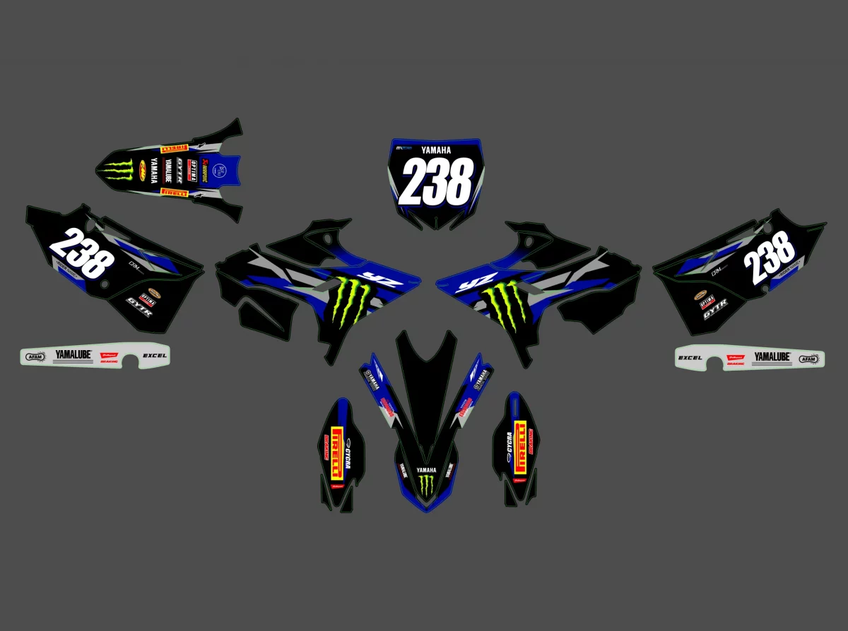 kit déco yamaha 250 yz racetech revolution monster