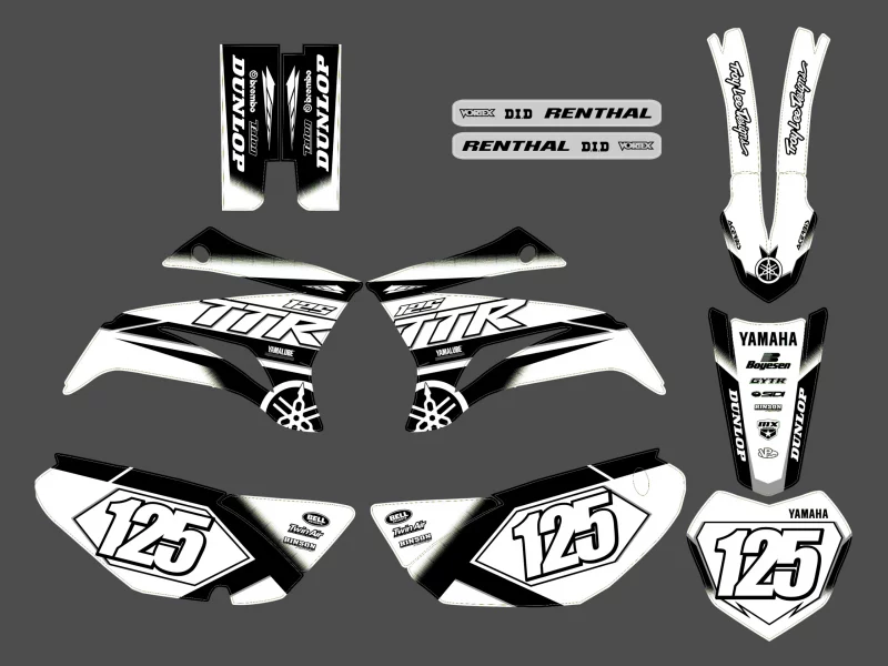 Kit grafiche bianche yamaha 125 ttr race