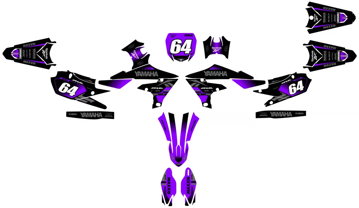 kit déco yamaha 450 yzf (2018 2022) anuel violet