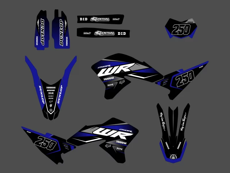 Yamaha Wr250x Grafik-Kit – Rennblau