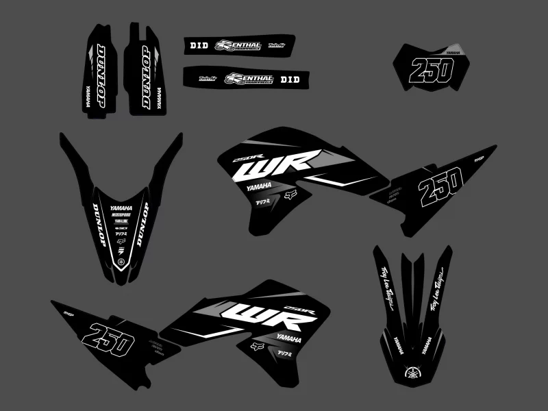 kit gráfico yamaha wr250x – preto corrida