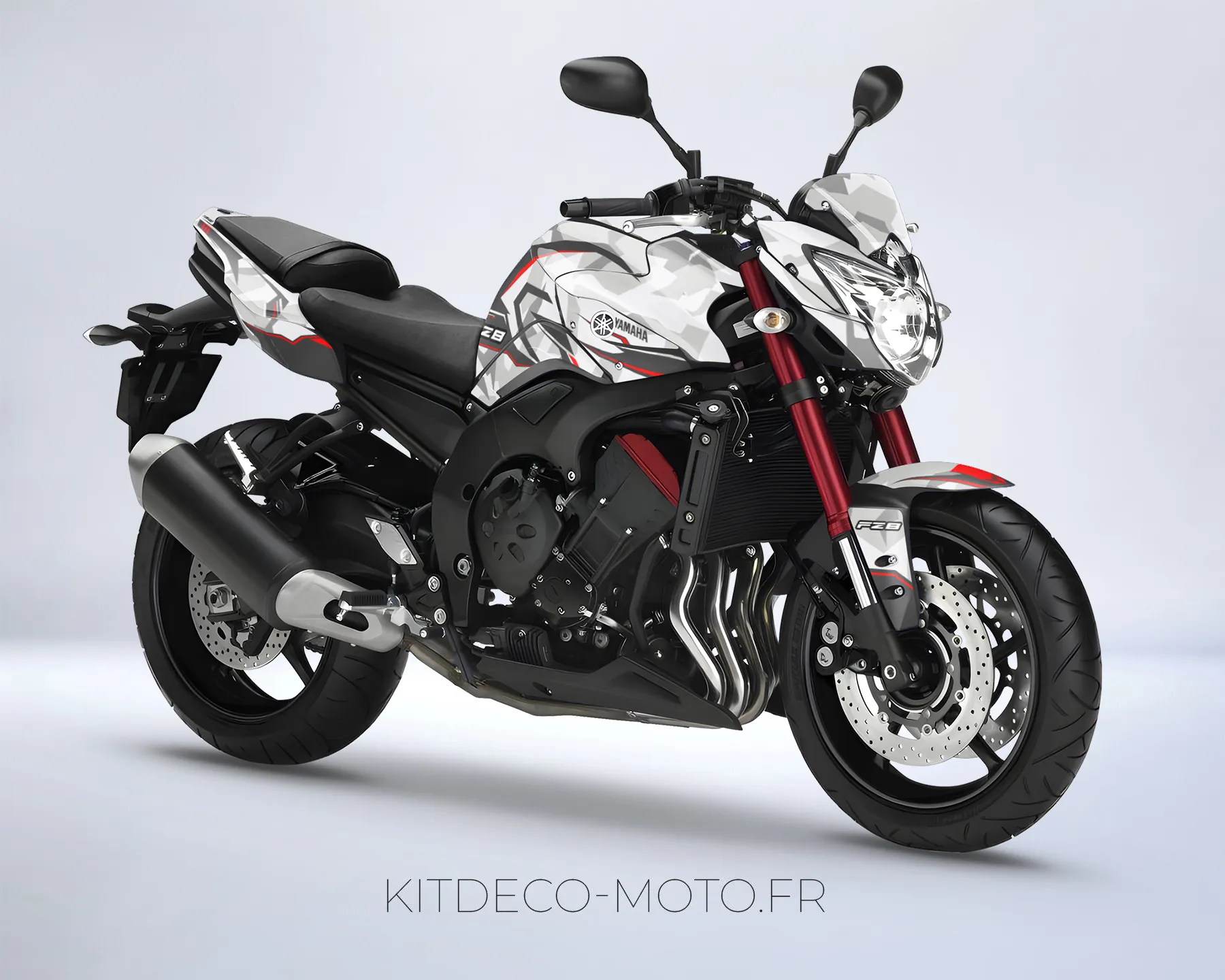 kit déco yamaha fz8 – camouflage rouge