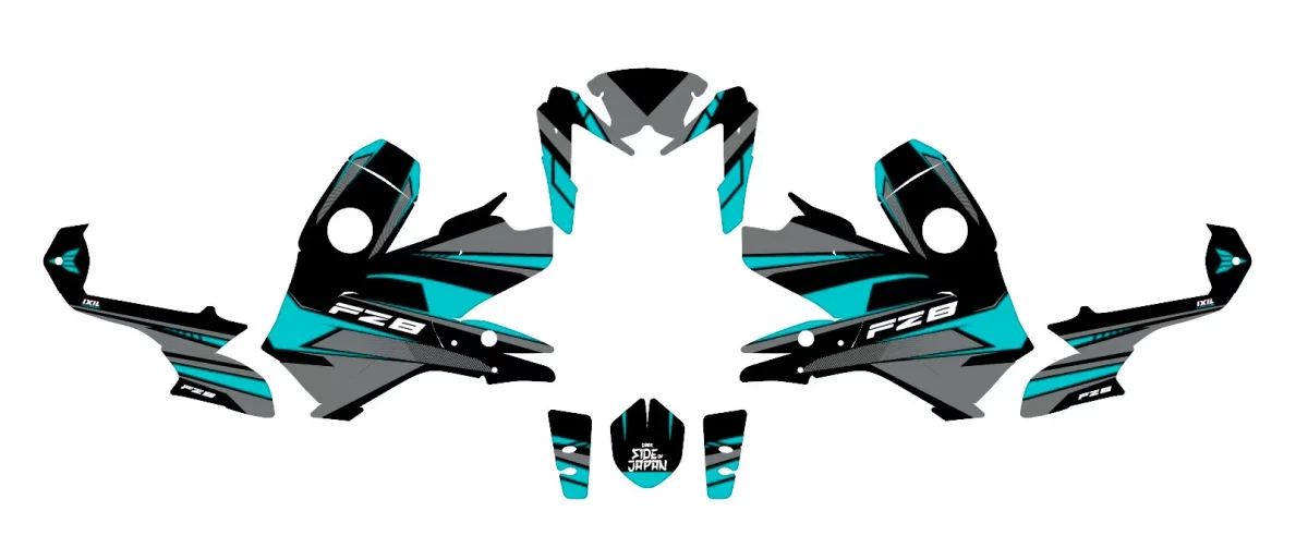 kit déco yamaha fz8 – factory cyan