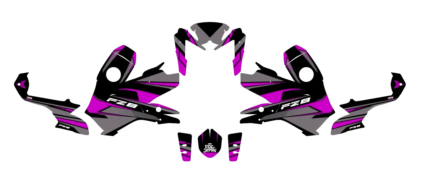 kit déco yamaha fz8 – factory rose