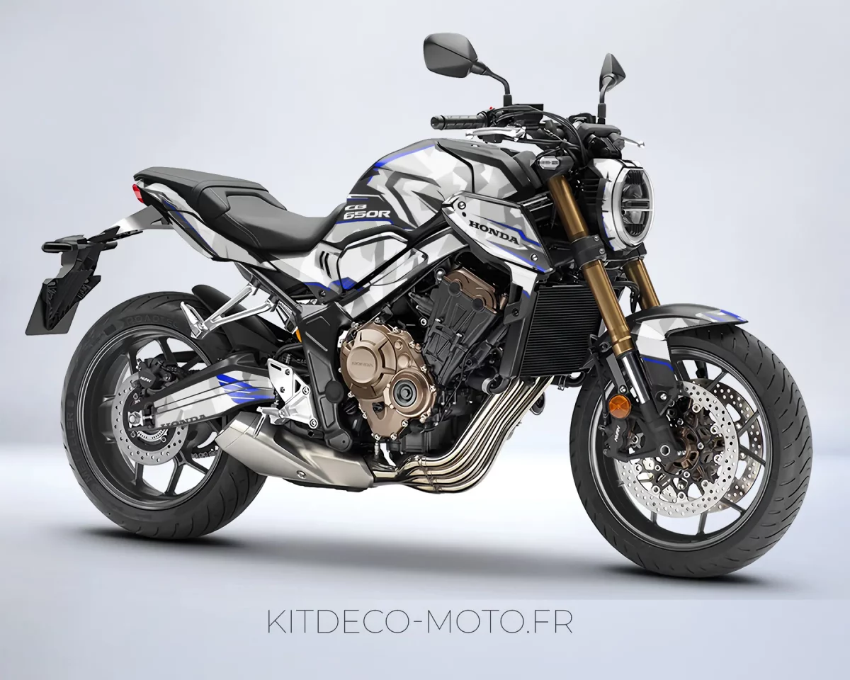 kit déco honda cb 650 r (2019 2023) – camouflage bleu