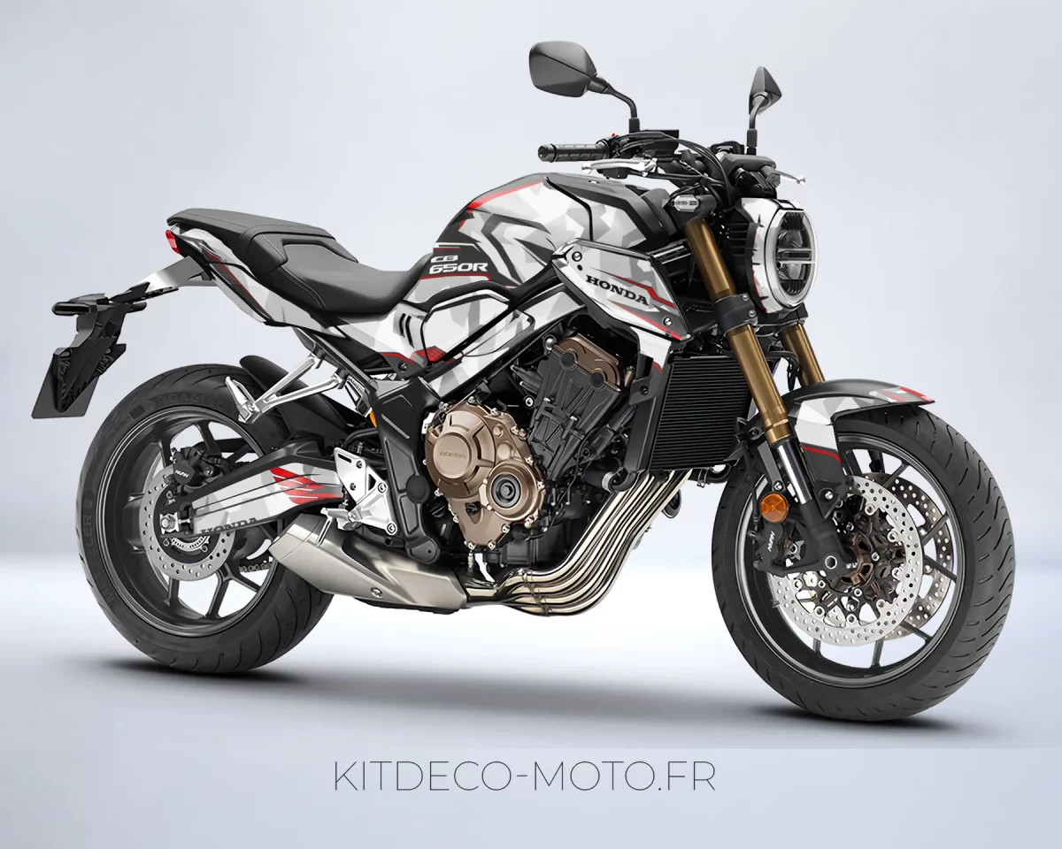 kit déco honda cb 650 r (2019 2023) – camouflage rouge