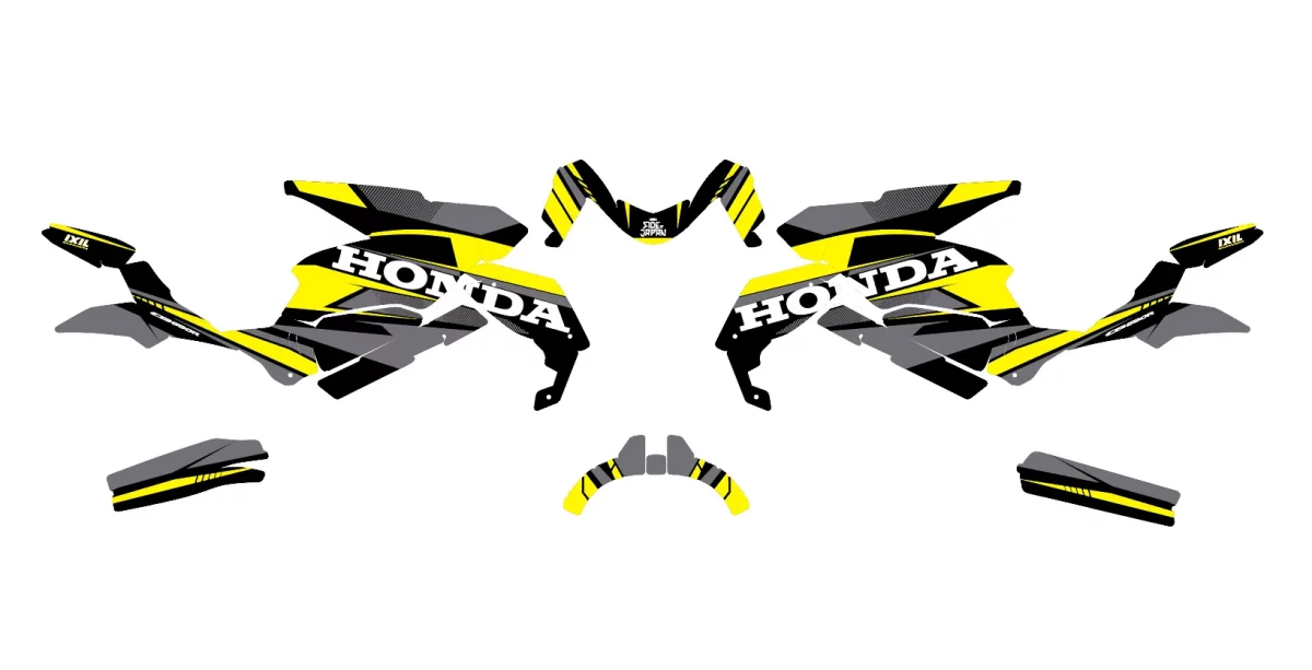 kit déco honda cb 650 r (2019 2023) – factory jaune