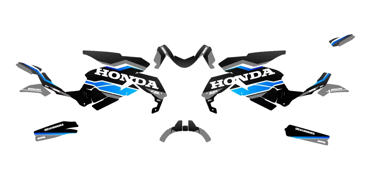 kit déco honda cb 650 r (2019 2023) – pyr bleu