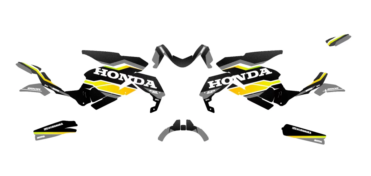 kit déco honda cb 650 r (2019 2023) – pyr jaune