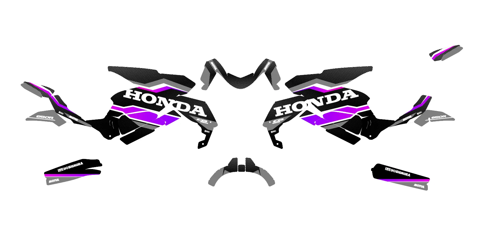 kit déco honda cb 650 r (2019 2023) – pyr violet