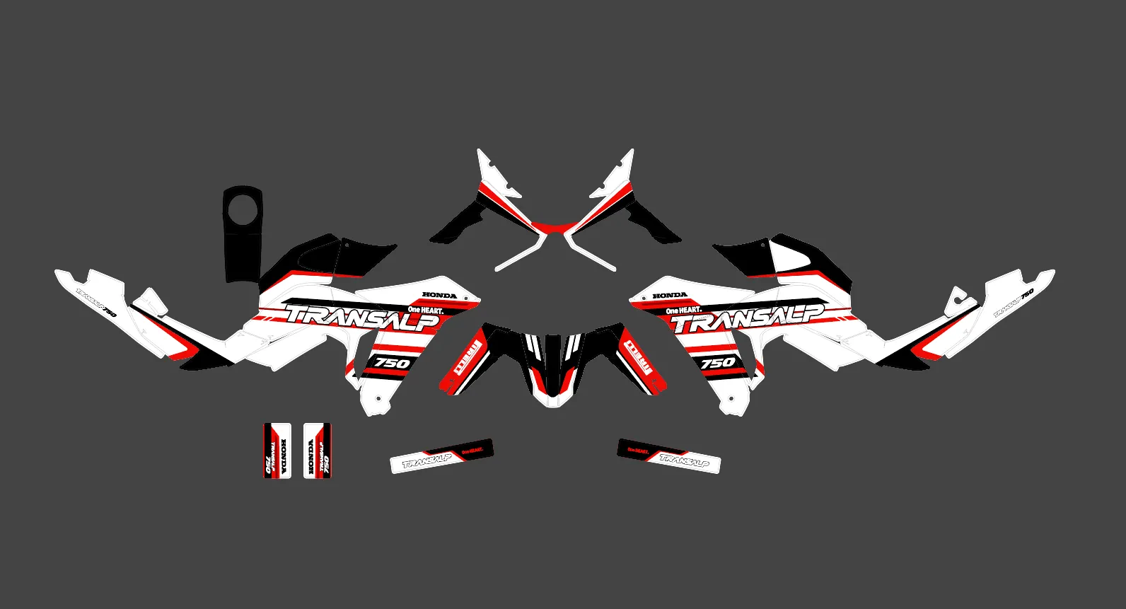 kit déco honda transalp 750 – factory rouge