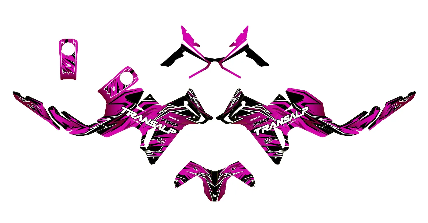 kit déco honda transalp 750 – race rose