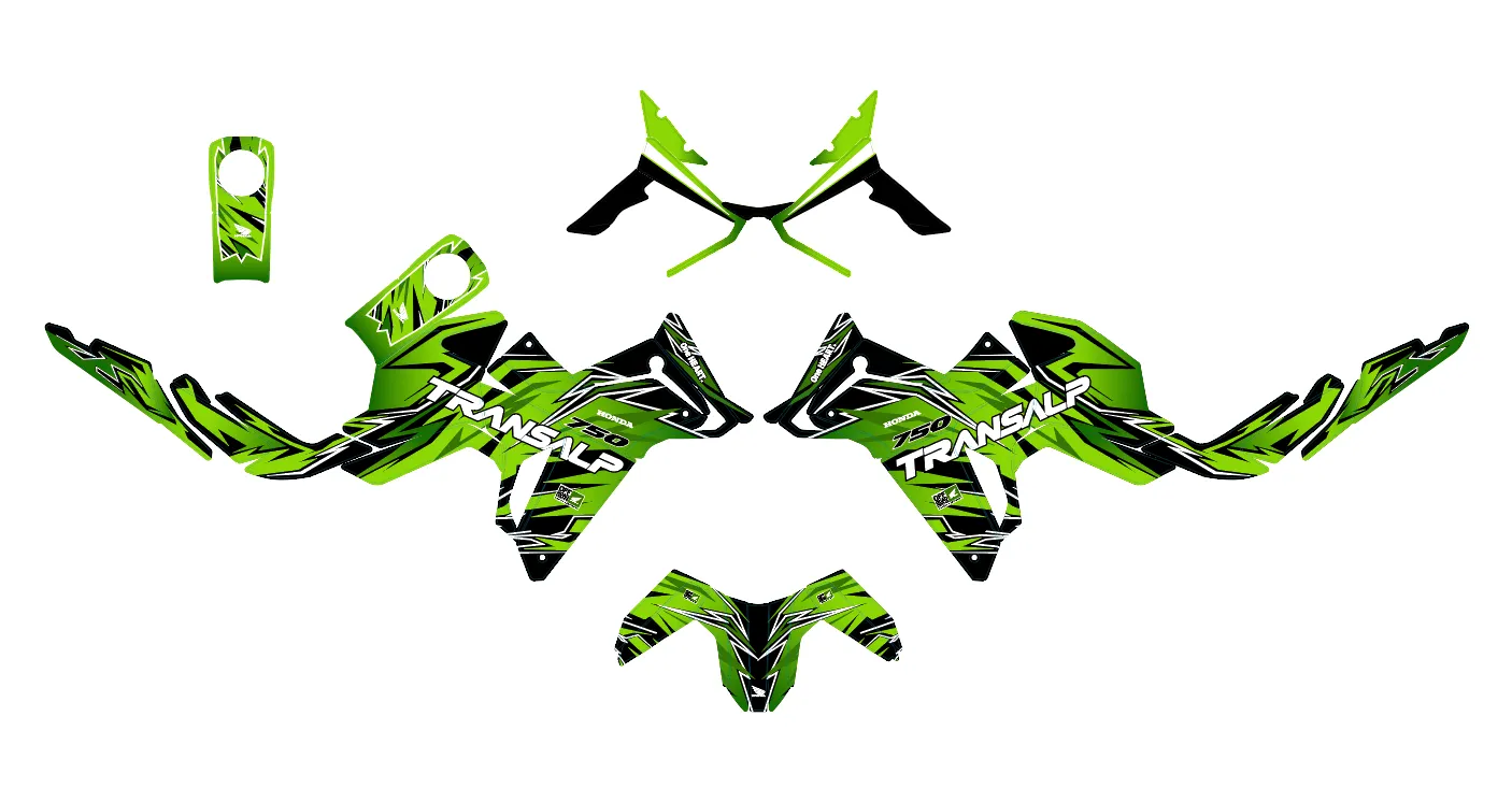 kit déco honda transalp 750 – race vert