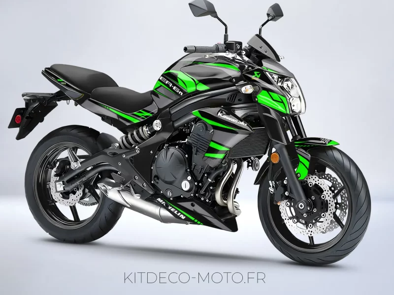 kit déco kawasaki er 6n factory vert