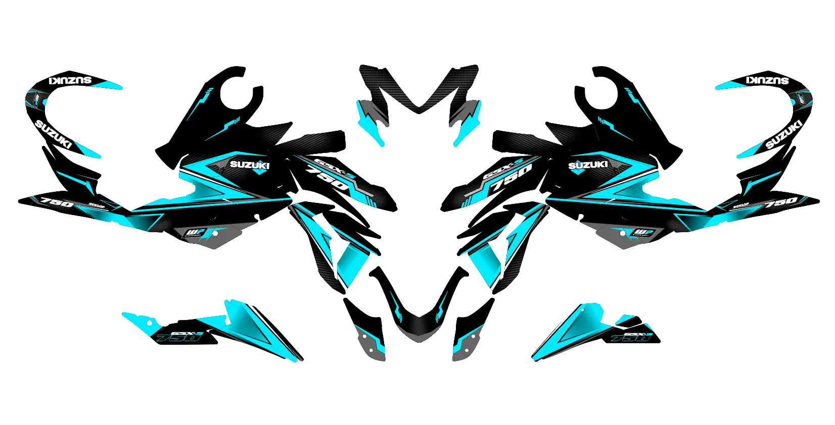 kit déco suzuki gsx s 750 – factory cyan