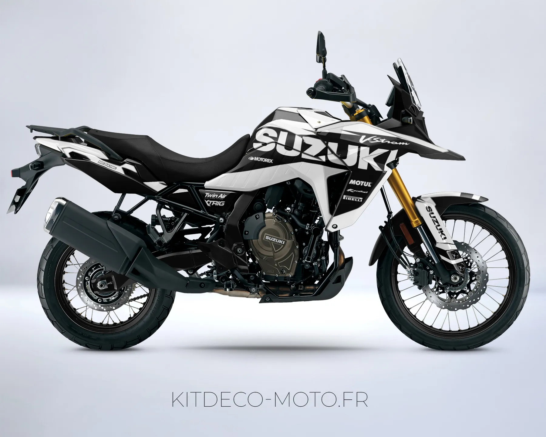 kit déco suzuki v strom 800 de – factory blanc