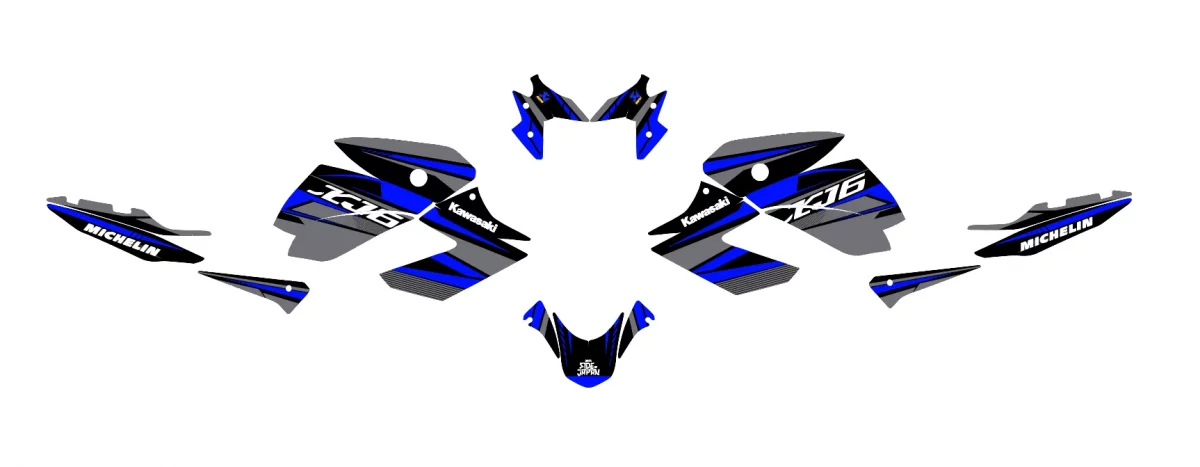 kit déco yamaha xj6 factory bleu