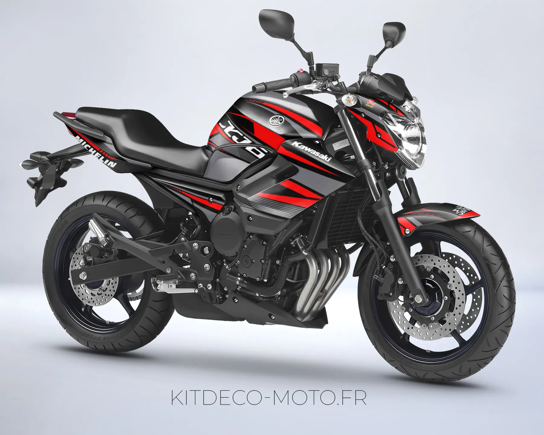 kit déco yamaha xj6 factory rouge