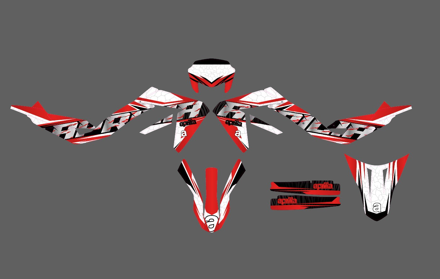 kit déco aprilia 50 rx / sx (2006 2017) fusion rouge