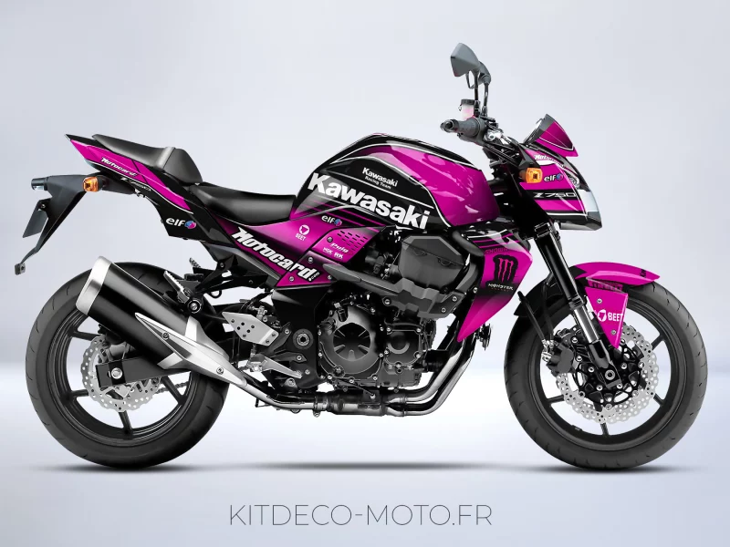 kit déco kawasaki z750 monster rose