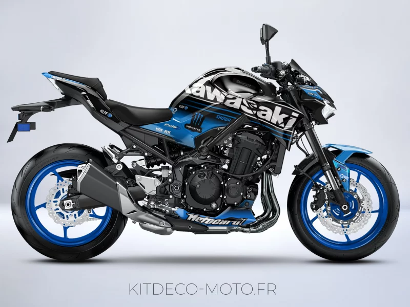 kit déco kawasaki z900 monster bleu