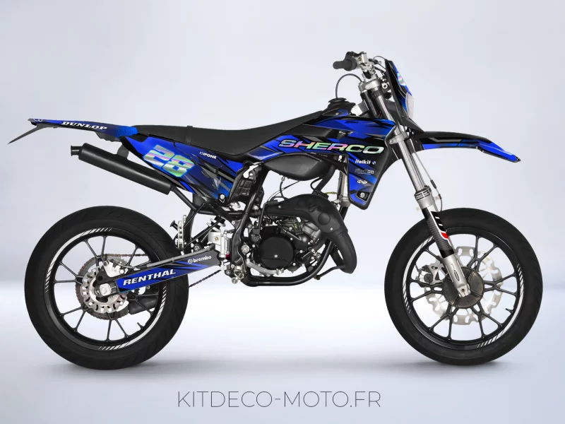 kit déco sherco 50 sm – airline bleu