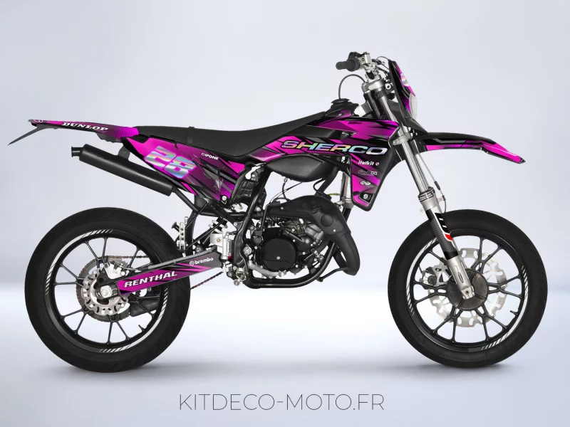 kit déco sherco 50 sm – airline rose