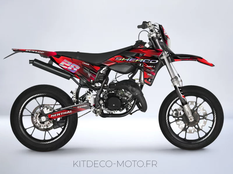 kit déco sherco 50 sm – airline rouge