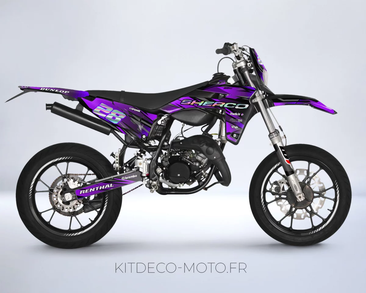 kit déco sherco 50 sm – airline violet