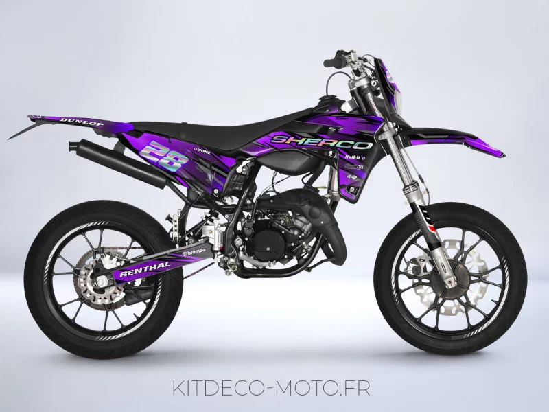 kit déco sherco 50 sm – airline violet