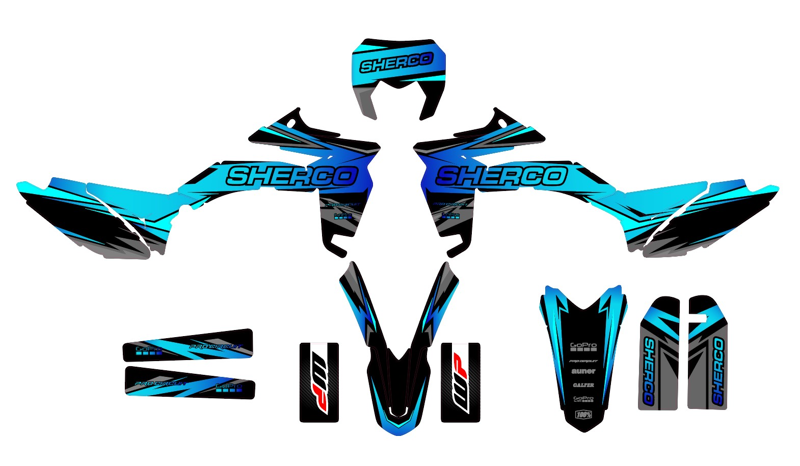 kit déco sherco 50 sm – gradiant